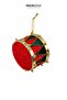 Christmas Ornament Drum Red Green 12X9 cm - 3