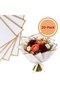 Flower Wrapping Paper White Gold Edge Matte 20 Pack 58X58 cm Bouquet Packaging Decoration