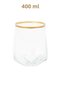 Kuthan 12 Piece Gilded Glass Water and Soft Drink Glass Set – Stylish Glass Set with Gold Detailing - 3