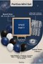 Space Themed Birthday Decoration Mini Set Dark Blue Felt Writing Board with Stand and Balloon Chain - 4