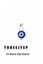 25 Pcs Blue Safety Pin Heart Evil Eye Bead Ornament |   Blue Evil Eye Beaded Needle Baby Gift