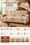 Multi-Purpose Modern Bohemian Velvet Sofa Cover, Sofa Bed Cover Set with Non-Slip Foam 3,3,1,1 - 5