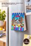 4 Pieces Wooden Magnetic Notepad – Istanbul Themed Mini Notepad Memo Notebook Design 8 X 6 cm