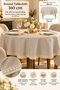 Glittery Gold Round Lace Tablecloth – Elegant Sparkling Special Design Tablecloth - 2