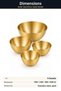 Set of 4 Gold Steel Mixing Bowls 1000 1400 1800 3000 ml with Measurement Lines - 5