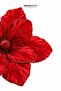 Christmas Ponsetya Pique Magnolia Velvet Glitter Red 45 cm - 2
