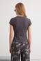 Anthracite Plain Fitted/Body-Fitting Knitted Blouse with Eyelet Detail Twoaw27Bz00301 - 4