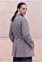 Trendyol Studio Antrasit Dik Yaka El Yapımı Yüksek Yün İçerikli Oversize Midi Kaban TWOAW27KB00052 - 4