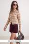 Petite Plaid Fitted Shirt with Gathered Sleeves Twoaw27Go00121
