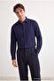 Navy Blue Modal Look Regular Fit Men's Shirt Tmnaw27Go00023