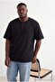 Big Size Black Regular/Comfortable Fit Buttoned Collar Knitted T-Shirt Tmnss26Bf00015 - 4