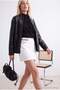 White Belt Buckle and Cut Out Detailed Mini Short Skirt Twoss26Et00240 - 3