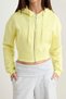 Açık Sarı Regular/Normal Kalıp Kapüşonlu Kalın içi Polarlı Örme Hırka/Sweatshirt TWOAW25SW00068 - 3