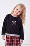 Black Girl's Printed Knitted T-Shirt Tkdaw27Ts00022