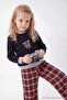 Black Girl's Printed Knitted T-Shirt Tkdaw27Ts00022 - 3