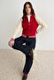 Kırmızı Yumuşak Dokulu Nakış İşlemeli Triko Hırka TWOAW27HI00225 - 2