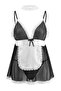 Black Fancy Capless Transparent Plus Size Babydoll/Nightgown Tbbaw27Dh00008