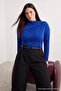 Mavi Sandy Shirred Detailed Long Sleeve Knitted Plus Size Blouse Tbbaw26Af00104