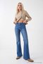 Mavi Orta Esnek Arka Cep Detaylı Normal Bel Flare Jeans TWOAW27JE00255 - 5