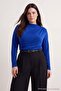 Mavi Sandy Shirred Detailed Long Sleeve Knitted Plus Size Blouse Tbbaw26Af00104 - 2