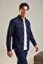 Midnight Blue Men's Denim Shirt with Front Pockets Tmnaw27Go00011 - 4