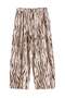 Beige Zebra Patterned Barrel Knitted Sweatpants Twoaw27Ea00033