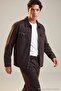 Kahverengi Kaplamalı Regular Fit Erkek Denim Ceket TMNAW27CE00008 - 4