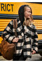 Black-Beige Girl's Coat 7431 - 5