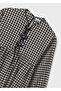 Black Checkered Girl's Dress 7916 - 6