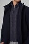 Men's Navy Blue Wool Dynamic Fit Borgio Coat with Detachable Collar - 5