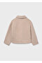 Girl's Knitted Fur Coat Beige - 3