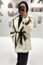 Leather Garnished Velsoft Coat - Khaki - 5