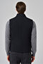 Men's Black Polyamide Sports Hidden Pocket Zippered Vest - 5