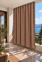 Balcony Curtain Enxboy Optional Eyelet Balcony Tarpaulin Plain Brown Ty901 - 3