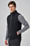 Men's Black Polyamide Sports Hidden Pocket Zippered Vest - 2