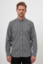 Men's Gray Trend Lumberjack Plaid Buttoned Collar Regular Fit Shirt
