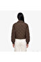 Women's Brand Logo Bitter Brown Jacket Suitable for Daily Use - 2
