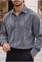 Corduroy Men's Velvet Shirt - Smoked - 4