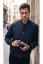 Men's Large Size Oversize Autumn Coat in Black Navy Blue Colors
