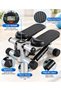 String Fitness Stepper Exerciser Total Body Twister Crosstep Step Black - 8