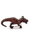 Jurrasic Park T Rex Dinosaur Bronze Metal Keychain Kc864 - 2