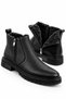 Black Daily Fur Lined Cold and Waterproof Guaranteed Sturdy Non-Slip Rubber Sole Ankle Boots