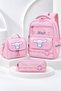 Set of 3 Primary School Bags for Girls, Patterned Set, Foil-Lined, First School Backpack for Girls