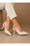 Women's Leather Buckle-Strap Pointed Toe Stylish 9 cm Heel Stiletto Shoes - 2