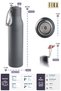 Fika Rento Leak-Proof Screw Cap Wide Mouth Easy-To-Transport Steel Thermos 600 ml - Anthracite - 3