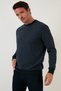 Slim Fit Crew Neck Cotton Pullover Men's Sweatshirt 456201 - 4