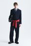 Oversized Double-Breasted navy blue suit set - 4