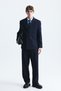 Oversized Double-Breasted navy blue suit set