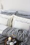 100% Cotton Daphne Embroidered Dowry Muslin Bedspread Duvet Cover Set 9 Pcs. - 2