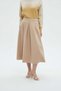 Solid Ruffled Midi Skirt - 7